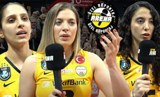 Şampiyon Vakıfbankın yıldızları Cansu Özbay, Derya Cebecioğlu ve Deniz Uyanık Spor Arena’ya konuştu: Fenerbahçeyi 3-0 yenmeyi beklemiyorduk Giovanni bize asla acımıyor