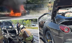 İstanbulda 20 milyon liralık otomobil yol ortasında alev alev yandı... | Abi yanan arabaya bak, kafayı yiyeceğim