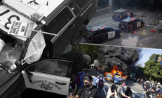 ABDde çatışmalar şiddetlendi Gerilim tırmanıyor: Otoyollar kapatıldı, araçlar ateşe verildi