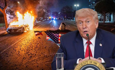 Trump kurşun geçirmez camın içinde konuştu: Kimse bizimle uğraşmak istemez