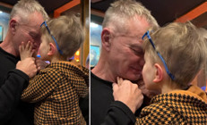 Efsane şarkıcı ne muhteşem bir dede olmuş... Dokuz yaşındaki torunu hem duyamıyor, hem konuşamıyor... Bu sevginin sözcüklere hiç ihtiyacı yok