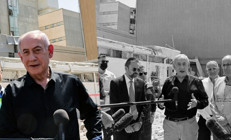 Netanyahu konuşurken bina çöktü... Yaptığı gaf İsraillileri çileden çıkardı