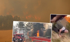 Orman yangınlarına havadan ve karadan müdahale ediliyor | Dehşet anları kamerada: Geri çık ağabey yanacağız