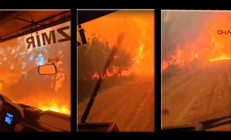 Ekipler alevlerin arasında kaldı | Ölüm-kalım savaşı kamerada: Burası cehennem oldu