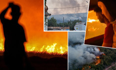 Orman yangınlarıyla mücadele | 7 yerleşim yeri tahliye edildi