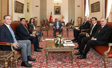 TBMM Başkanı Kurtulmuş, Mecliste siyasi partilerin temsilcilerini kabul etti