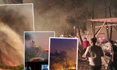 Orman yangınlarıyla mücadele Alevler hortum oluşturdu