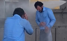 Tokatlı vatandaşın ilginç serinleme yöntemi: Çevredekiler şaşkınlıkla izledi