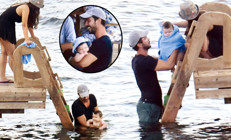 Pınar Deniz ile Kaan Yıldırımın oğulları Fikret Hakanın deniz keyfi