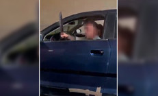 Ankaradaki bu görüntü tepki çekmişti... Trafikte döner bıçaklı tehdide gözaltı