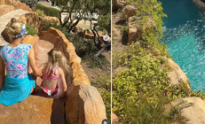 Havuz da neymiş, su kaydırağı bile var...Ömre bedel evinden ilk pozlar geldi Herkes orada bir tek kocası yok