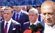 Taksimdeki CHP töreninde dikkat çeken an Özgür Çelik var, Gürsel Tekin yok
