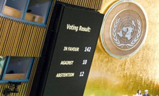 İsrail’e BM’de tokat gibi karar: 142 ‘Evet’, 10 ‘Hayır’, 12 ‘Çekimser’