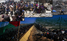 İsrail saldırılarını yoğunlaştırdı On binlerce Gazzeli bölgeden kaçmaya çalışıyor