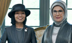 Emine Erdoğan, Japonya Altes Prensesi Mikasa ile bir araya geldi