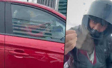 Şişlide trafik tartışması... Aracı yumrukladı Camı indirsene diyerek tehdit etti