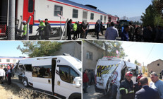 Muşta tren öğrenci servisine çarptı: 17 öğrenci yaralandı