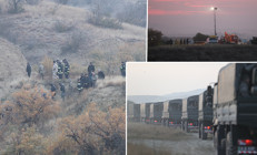 Gürcistanda düşen askeri kargo uçağının enkazında incelemelere başlandı