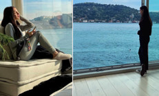 Ünlü şarkıcı burada temizlik de yaptı sefa da sürdü... Boğaz manzaralı evimden hatıralar