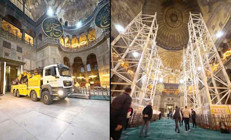 Bakanlıktan Ayasofya açıklaması: Zemini sağlama aldık