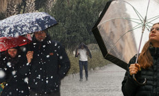 Meteoroloji tarih verdi Yağışlı sistem etkili olacak: Bir anda bastıracak | Çok kuvvetli sağanak ve kar geliyor: 64 ile yağış uyarısı