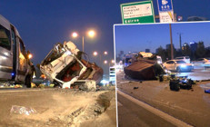 TEM Otoyolunda zincirleme kaza: Kilometrelerce araç kuyruğu oluştu