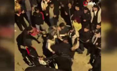 Asker eğlencesinde tekmeli yumruklu kavga