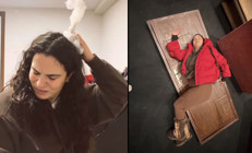 Sahnede kafasına kapı düştü