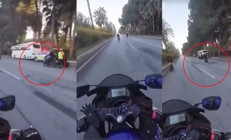 Bakan Yerlikaya ‘Gereğini yapıldı’ diyerek duyurdu… Polisin üzerine motosiklet süren 2 kişi tutuklandı