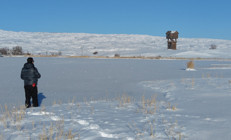 Tödürge Gölü buz tuttu