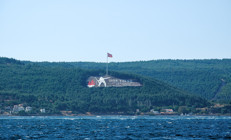 Çanakkale Boğazı kuvvetli lodos nedeniyle transit gemi geçişlerine kapatıldı