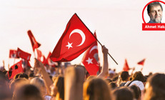 Kırmızı beyaz bir duvar