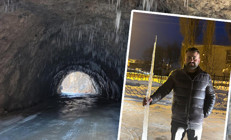 Hava sıcaklığı eksi 30,9 derece... Buz sarkıtları insan boyuna ulaştı