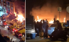 Kağıthanede panik anları: Yangın var aşağı inin Kavga etmişler sonra binayı yakmışlar