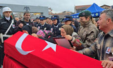 Kazara kendini vuran polis memuru için tören düzenlendi