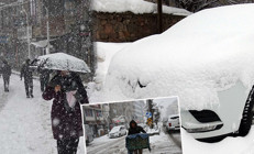 Kar yağışı başladı: Birçok kent beyaza büründü Kar kalınlığı 3 metreye ulaştı