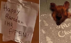 Müslüman ailenin kapısına domuz kafası bırakıldı