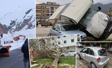12 ilde sarı kodlu alarm Meteorolojiden kuvvetli yağış ve fırtına uyarısı | Van-Hakkari kara yolu çığ nedeniyle kapandı: Araçlar mahsur kaldı