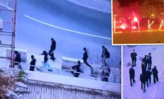 Lefkoşada skandal görüntüler Kıbrıs Türklerine çirkin saldırı: EOKAcılar taş ve patlayıcı madde fırlattı