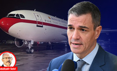 Sanchez’in uçağının kokpitinden dumanlar yükseldi