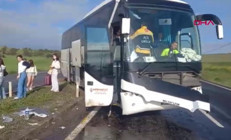 Aksarayda tur otobüsü kaza yaptı: Çok sayıda yaralı