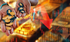 Fed faizi sabit tuttu, altın sert geriledi