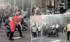 Avcılarda iki grup arasında yumruklu ve sopalı kavga: Sokak kavgası kamerada
