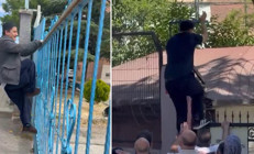 YKSde son dakika manzaraları Demir korkuluklardan atlayıp sınava girmeye çalıştılar