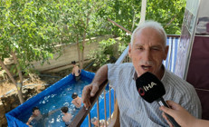 Tatil için yanına gelen torunları istedi: Harekete geçti Deniz istedik, dedem denizi buraya getirdi