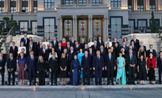 Beştepede tarihi NATO resepsiyonu Erdoğan çifti liderleri karşıladı