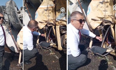 Kayseride araçta sıkışan belediye şoförünü çocukluk arkadaşı olan başkan teselli etti