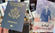 Oğlu paylaştı: ABD pasaportunda Trump fotoğrafı