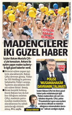 Hürriyet duyurmuştu... Madenci eyleminde anlaşma