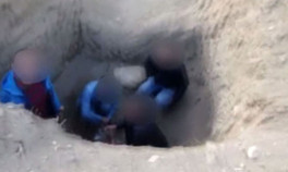 Biri öğretmen 4 kişi çukurun içinde yakalandı